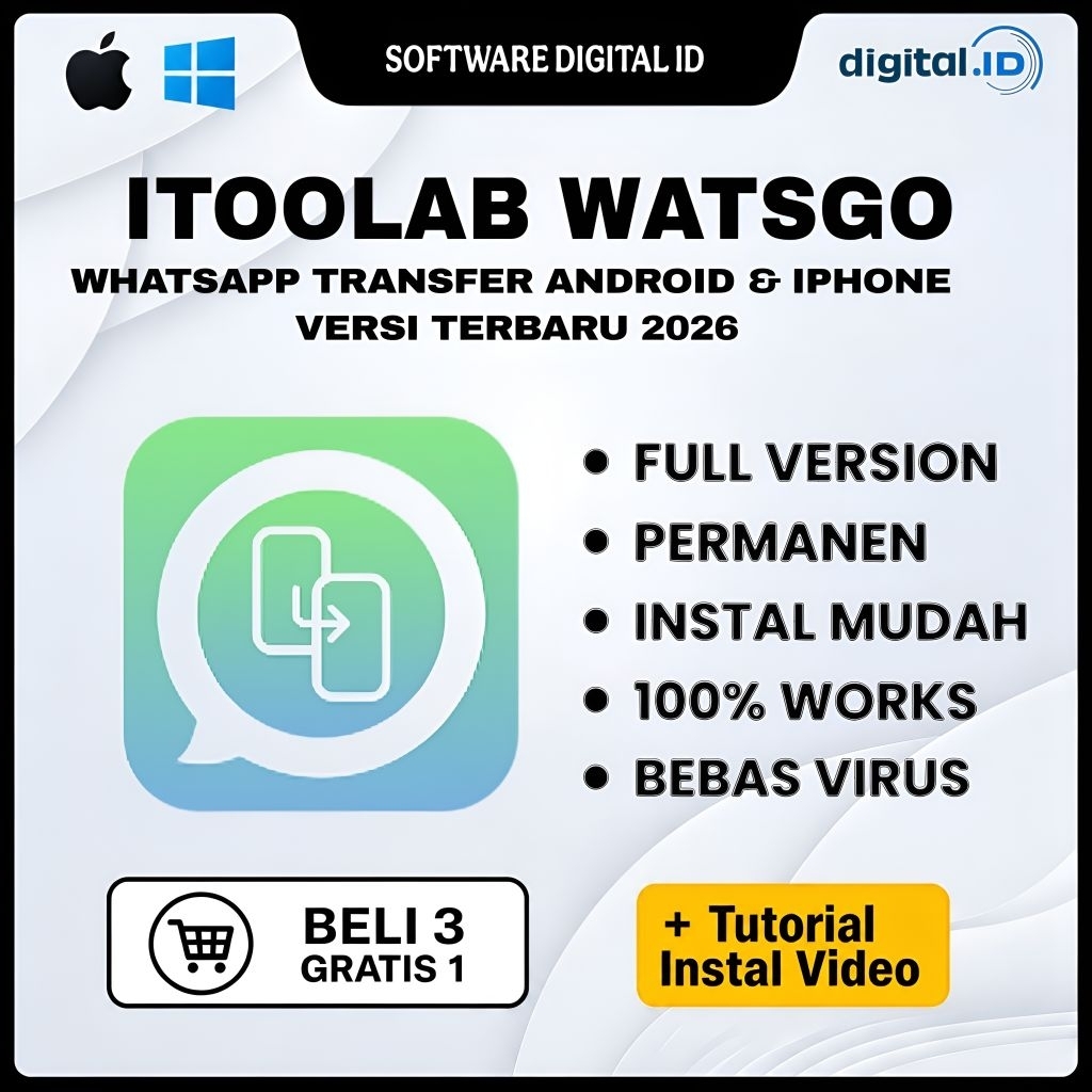 iToolab WatsGo 2026 Full Version Lifetime Permanen Windows | WhatsApp Transfer Android & iPhone