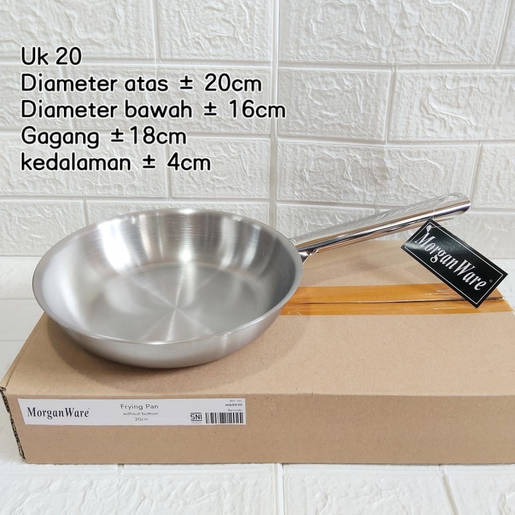 Wajan Frypan Stainless Steel BIMA Morganware 20 & 24cm
