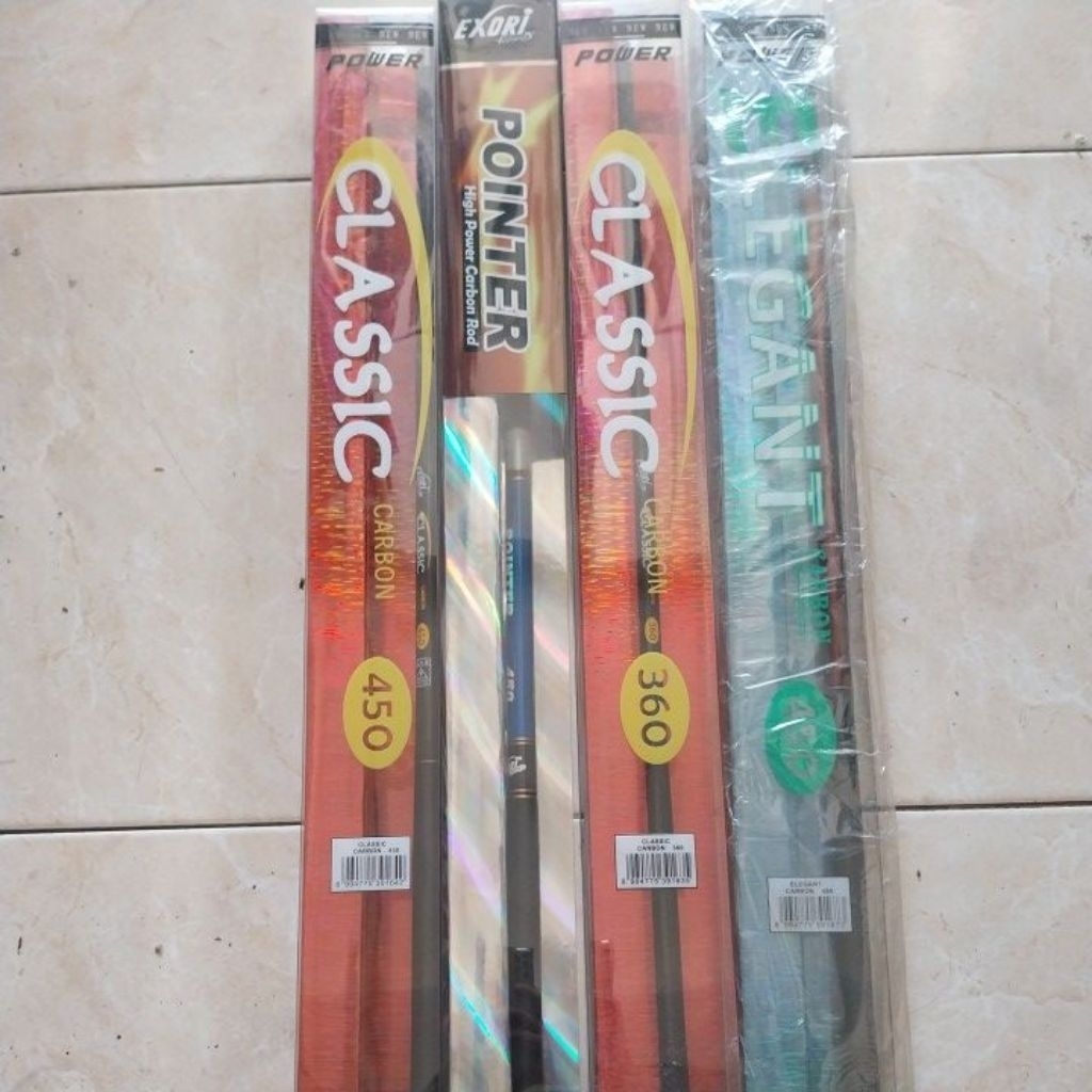 Tegek joran Classic Carbon Exori panjang 360 450 kuat kaku/tegek joran ELEGANT carbon panjang 450/ t