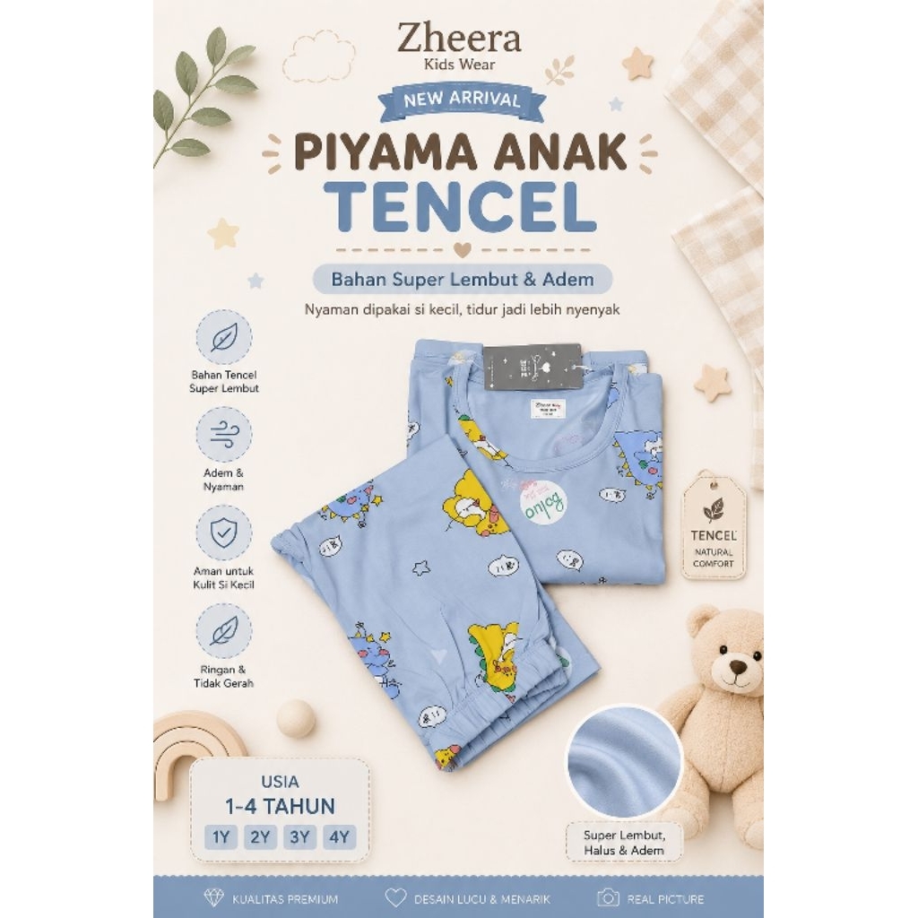 Piyama tencel anak