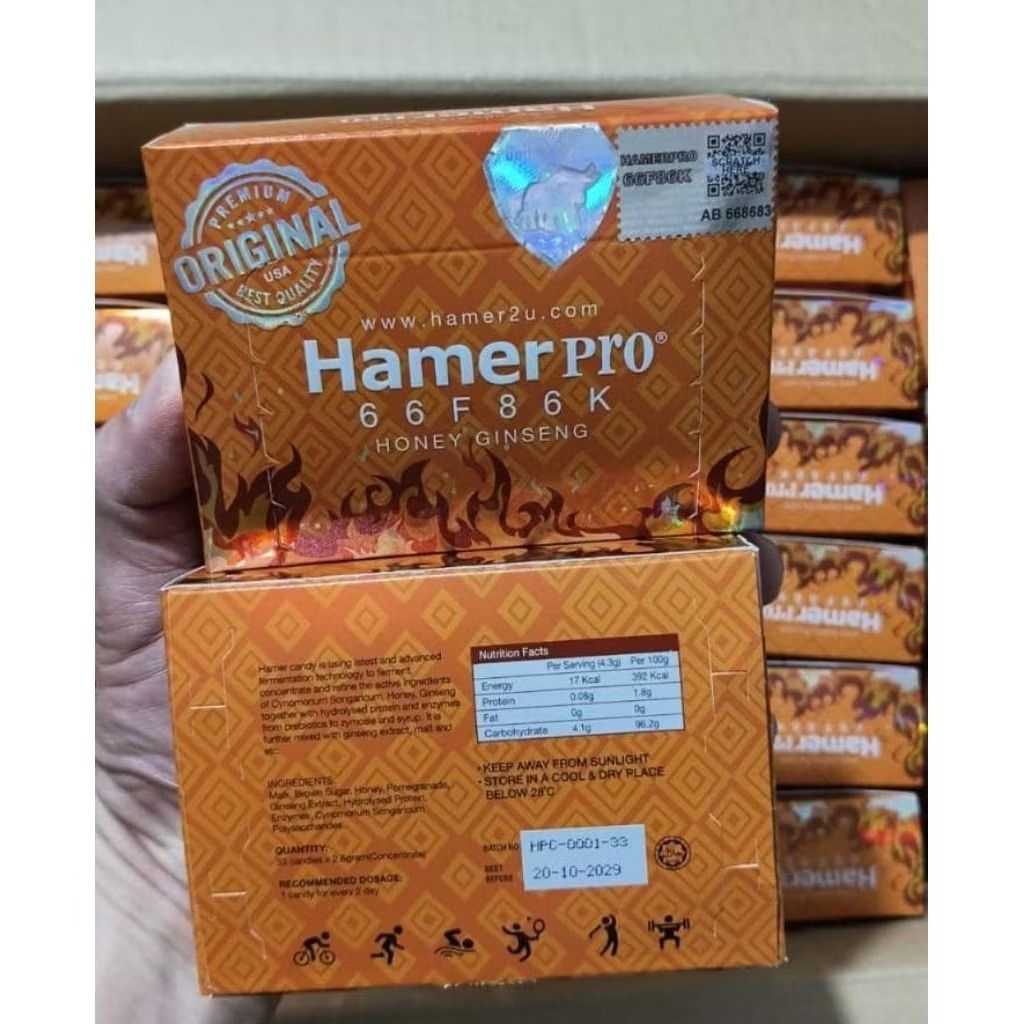 Permen HamerProCandy rasa Honey gingseng