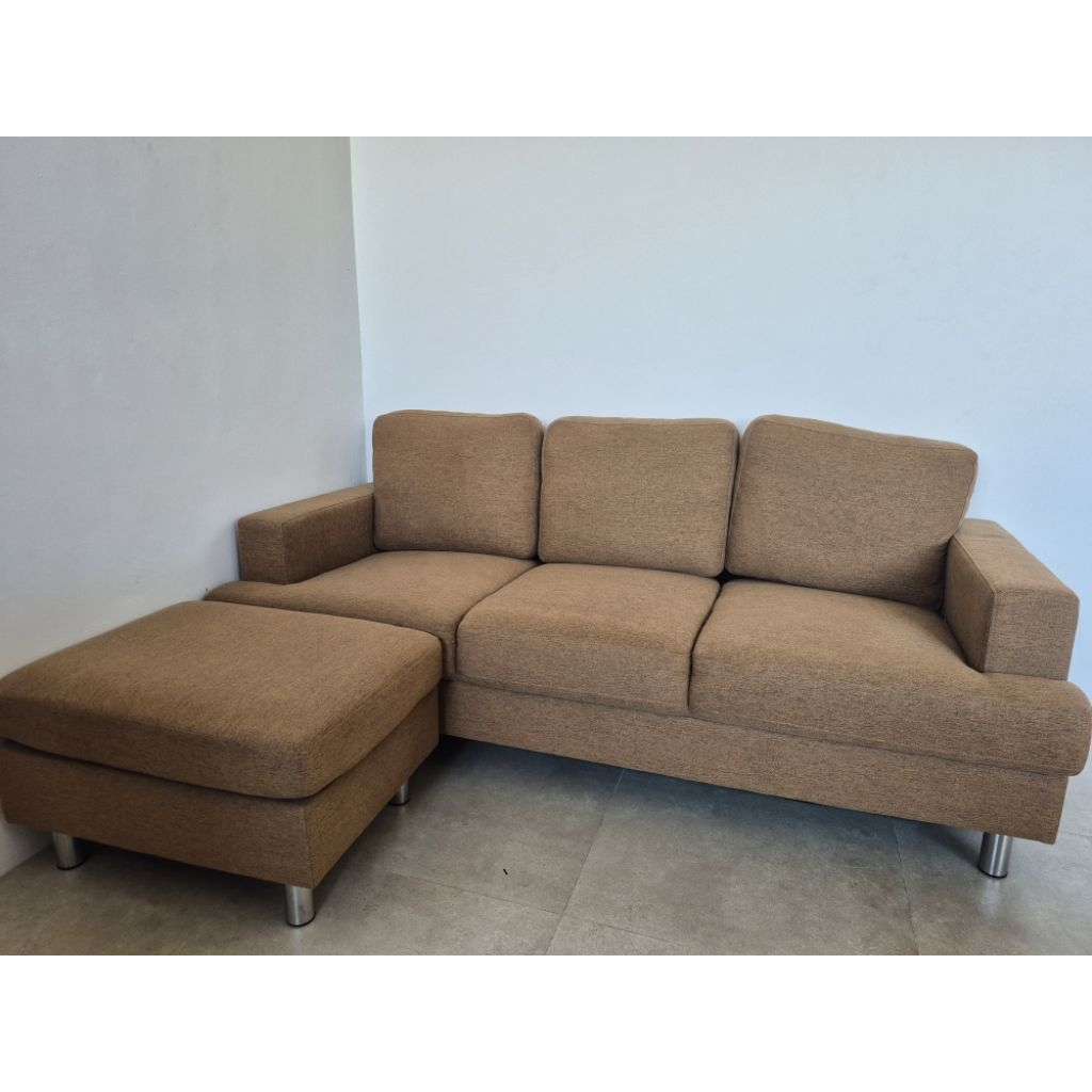 Sofa Carfel Fabric L Informa Coklat Brown