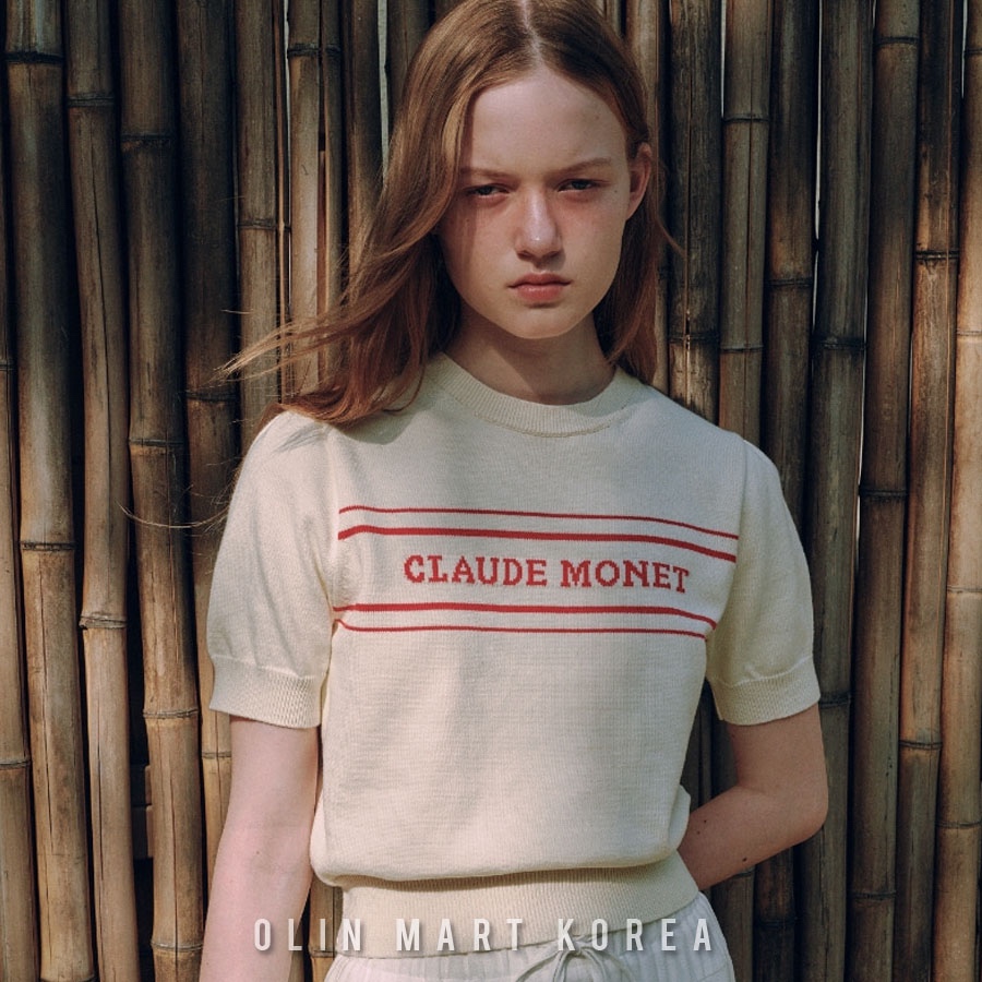 DEPOUND monet jacquard knit #white