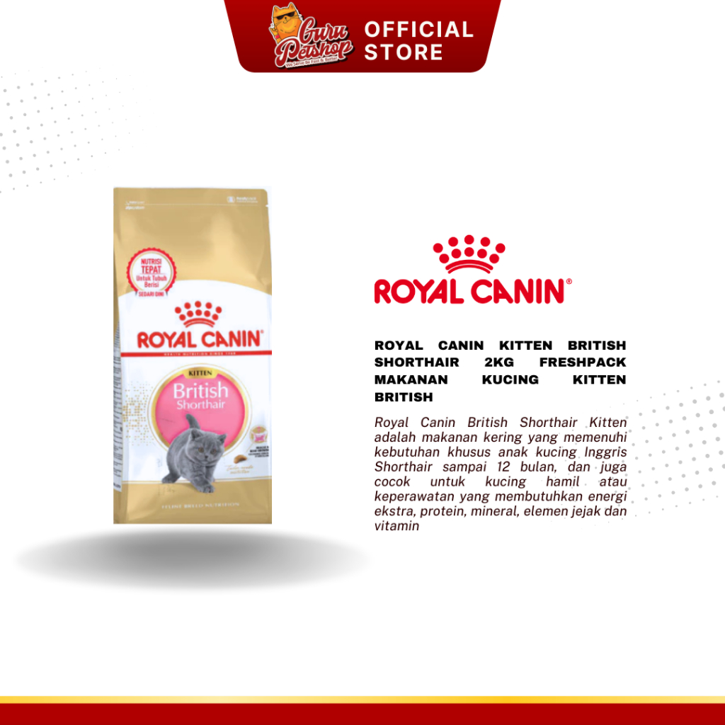 Royal Canin Kitten British Shorthair 2Kg Freshpack Makanan Kucing Kitten British