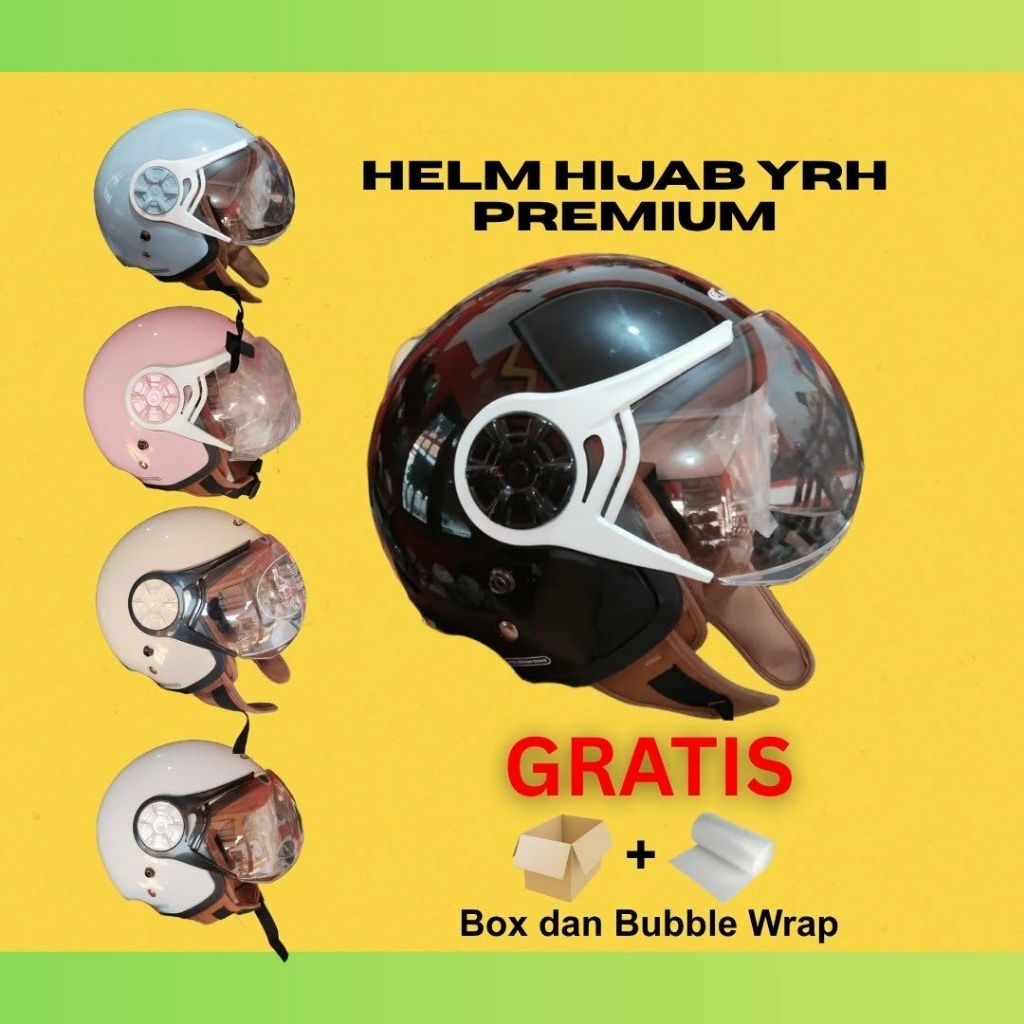 HELM HIJAB PREMIUM/HELM RETRO/HELM HIJAB/HELM SNI/HELM  HIJAB YRH PREMIUM