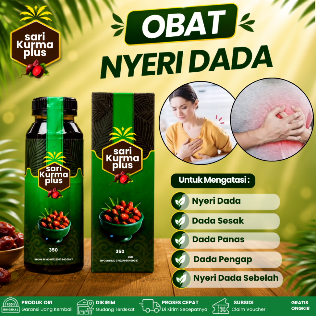 Sari Kurma Plus Untuk Sakit Dada, Dada Sesak, Dada Terasa Berat, Dada Panas, Dada Terasa Tertusuk, N
