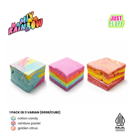 [ PM ] MIX RAINBOW MARSHMALLOW | SPECIAL BIRTHDAY JUSTFLUFF[HALAL]