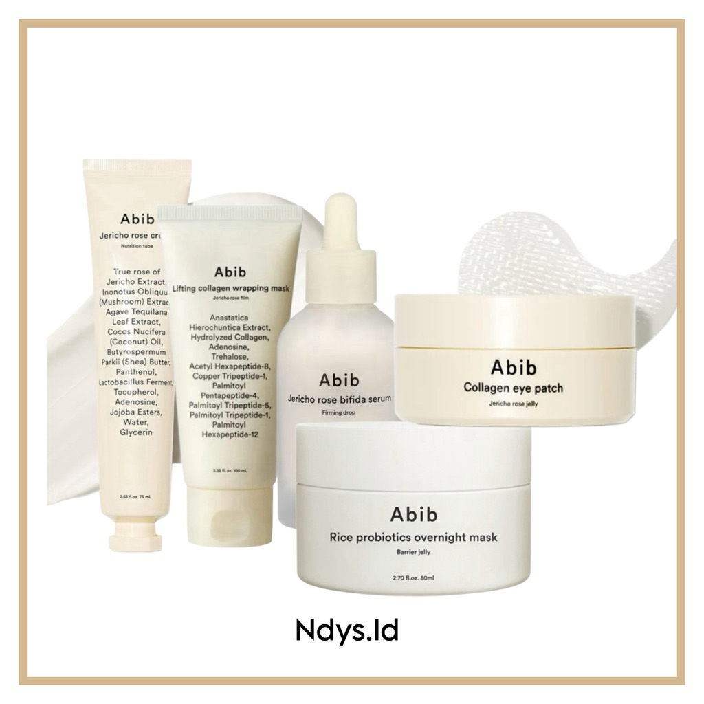Abib Jericho Rose Bifida Serum Firming Drop 50 ml / Rice Probiotics overnight mask / Lifting collage