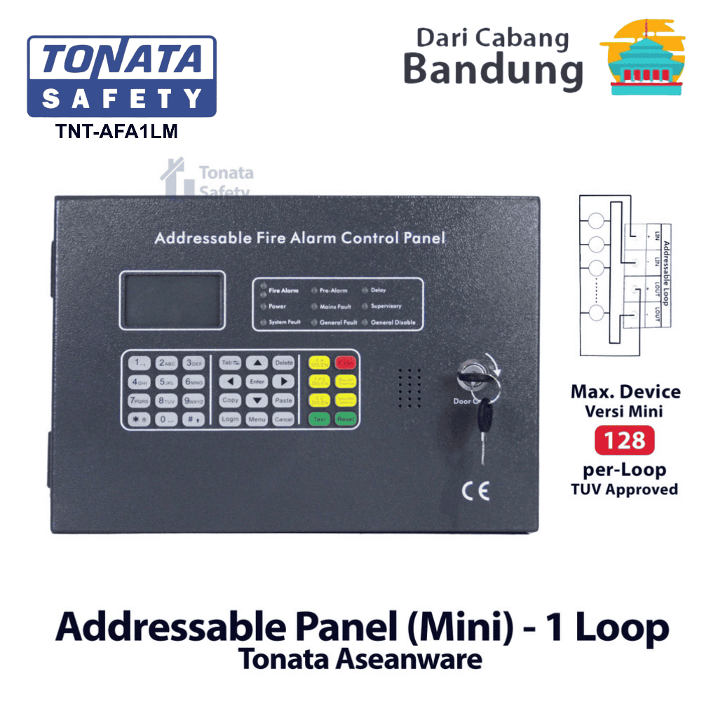 Fire Alarm Control Panel Full Addressable Mini Tonata / MCFA Addressable ASW