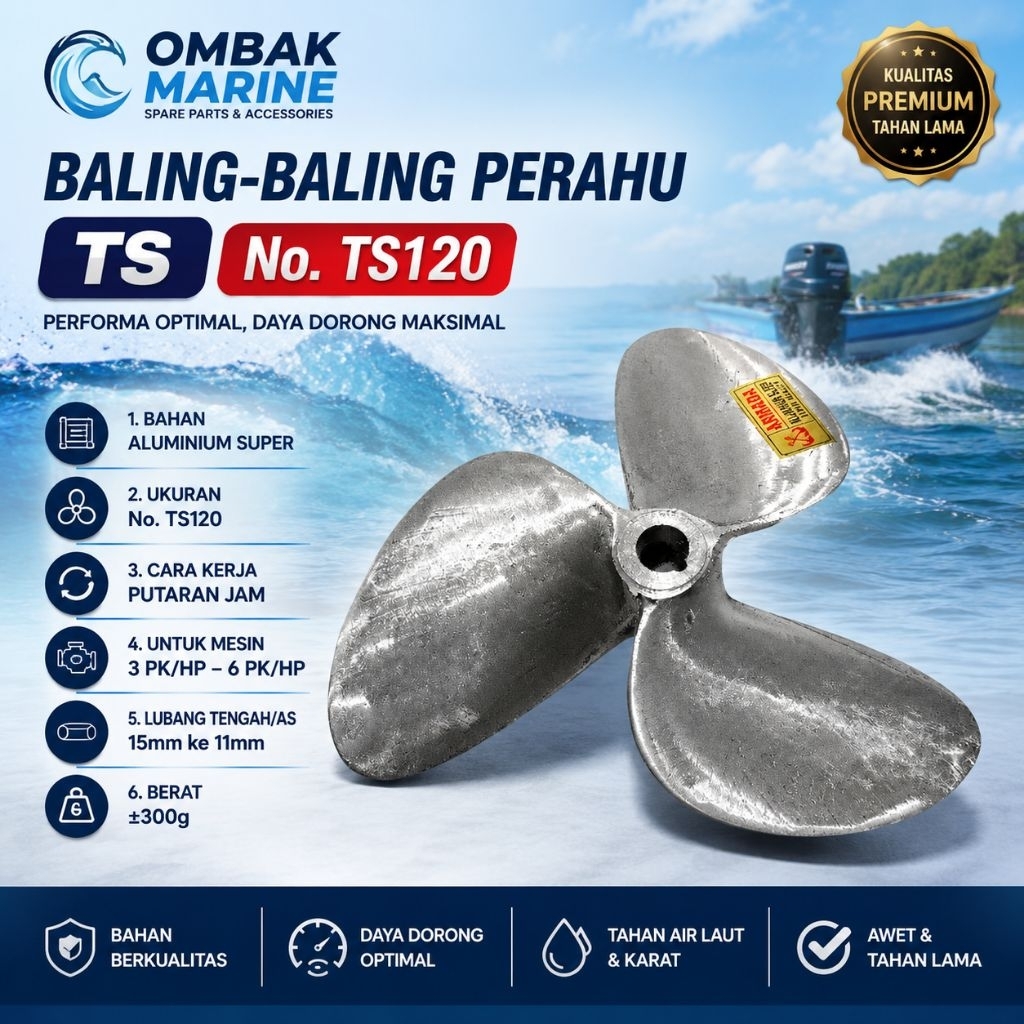 Kipas Perahu Baling baling Perahu Kapal No Ts120