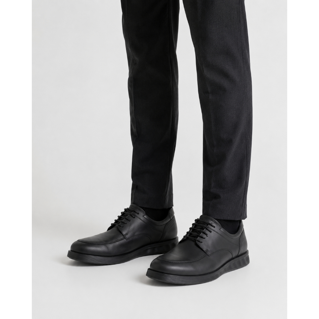 Ecco S Lite Hybrid Plain Toe Tie Shoes Black Original