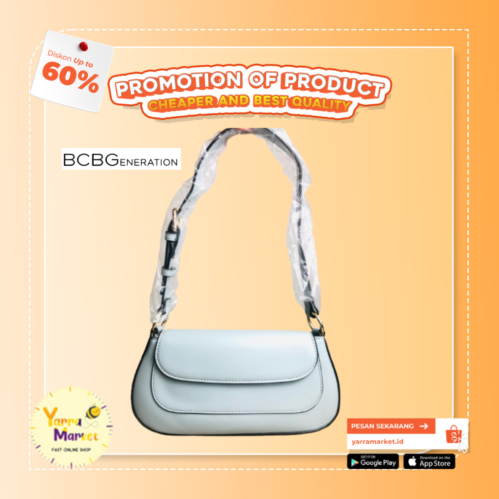 BCBG GENERATION MAX MARA BLUE OCEAN SHOULDER BAG {TAS SELEMPANGAN WARNA BIRU}
