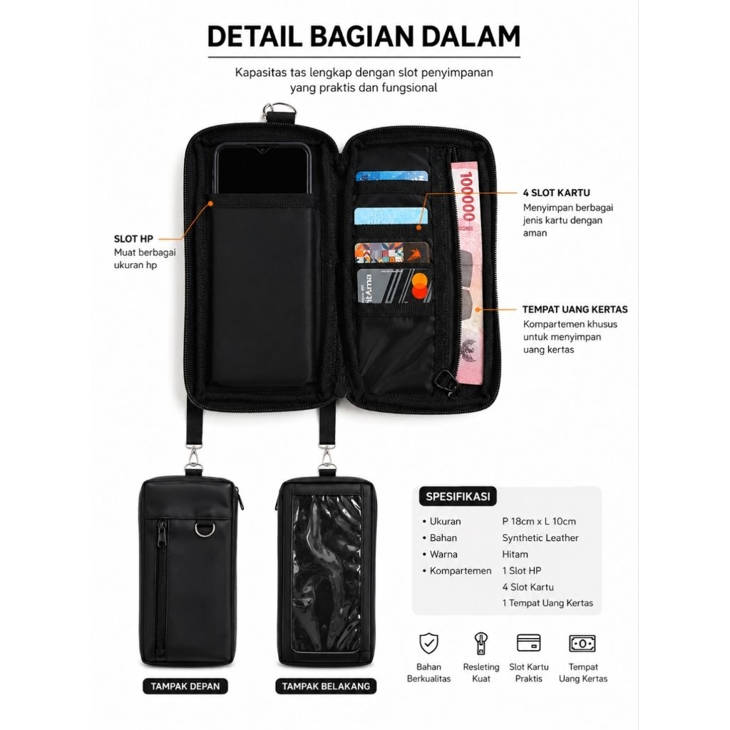 Tas HP Multifungsi | Tas Olahraga | Tas HP&Kartu | Tas Outdoor | Tas Hp touchscreen| Tas hp pria & w