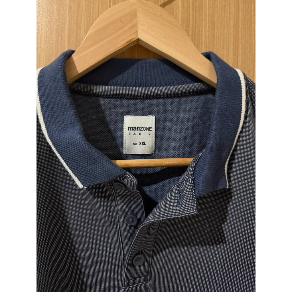 Kaos Polo Manzone Basic Biru Navy