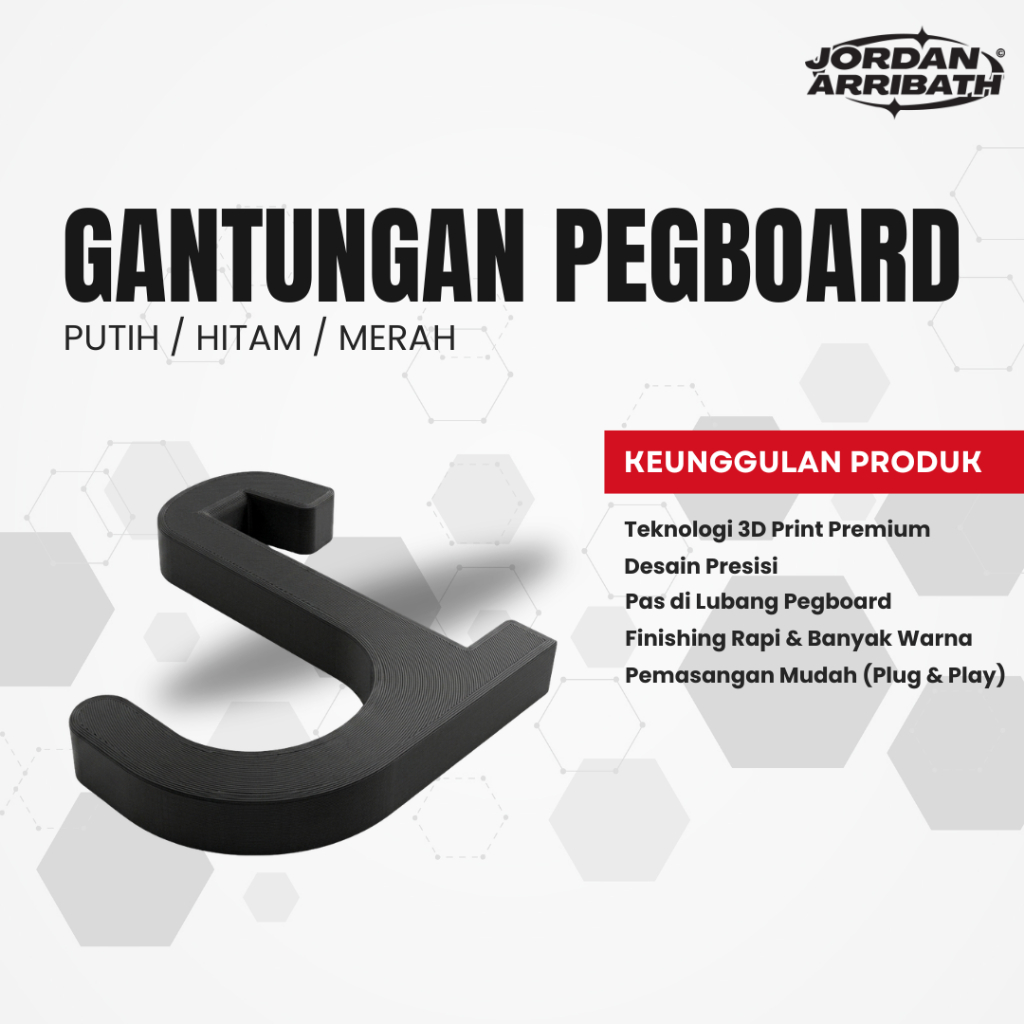 Gantungan Pegboard / Hook Pegboard Minimalis Serbaguna / Hanger Papan Pegboard Akrilik Kayu Besi