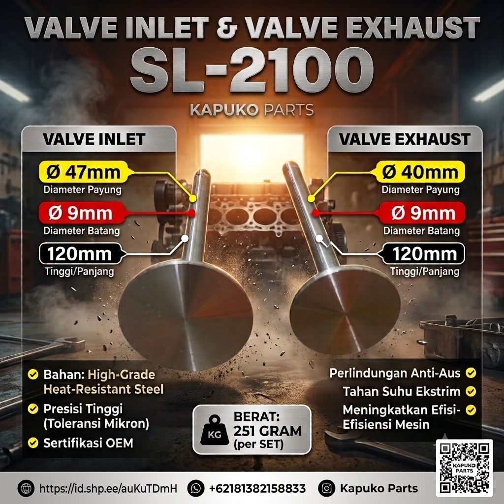 SL2100 SL2105 KLEP UNTUK DIESEL ENGINE MESIN DIESEL 2 SILINDER