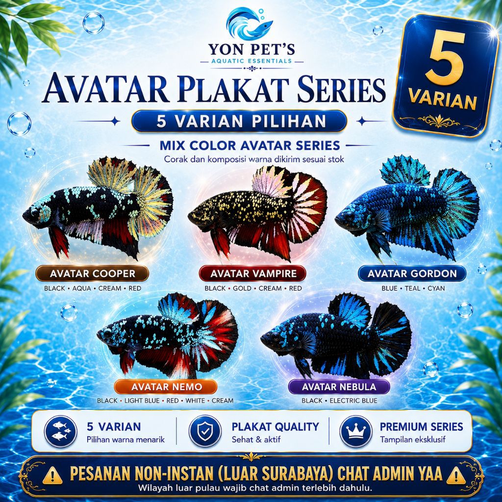 Cupang Plakat Avatar Series Corak Gahar - TOP GRADE | REALPICT | AVATAR GORDON | AVATAR COOPER | HAL