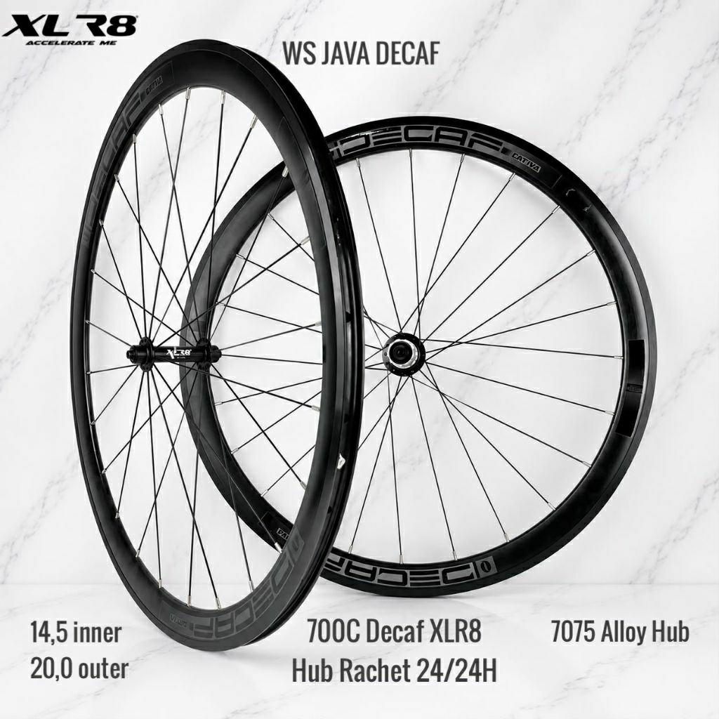 WHEELSET DECAF XLR8 RACHET 700c 24h