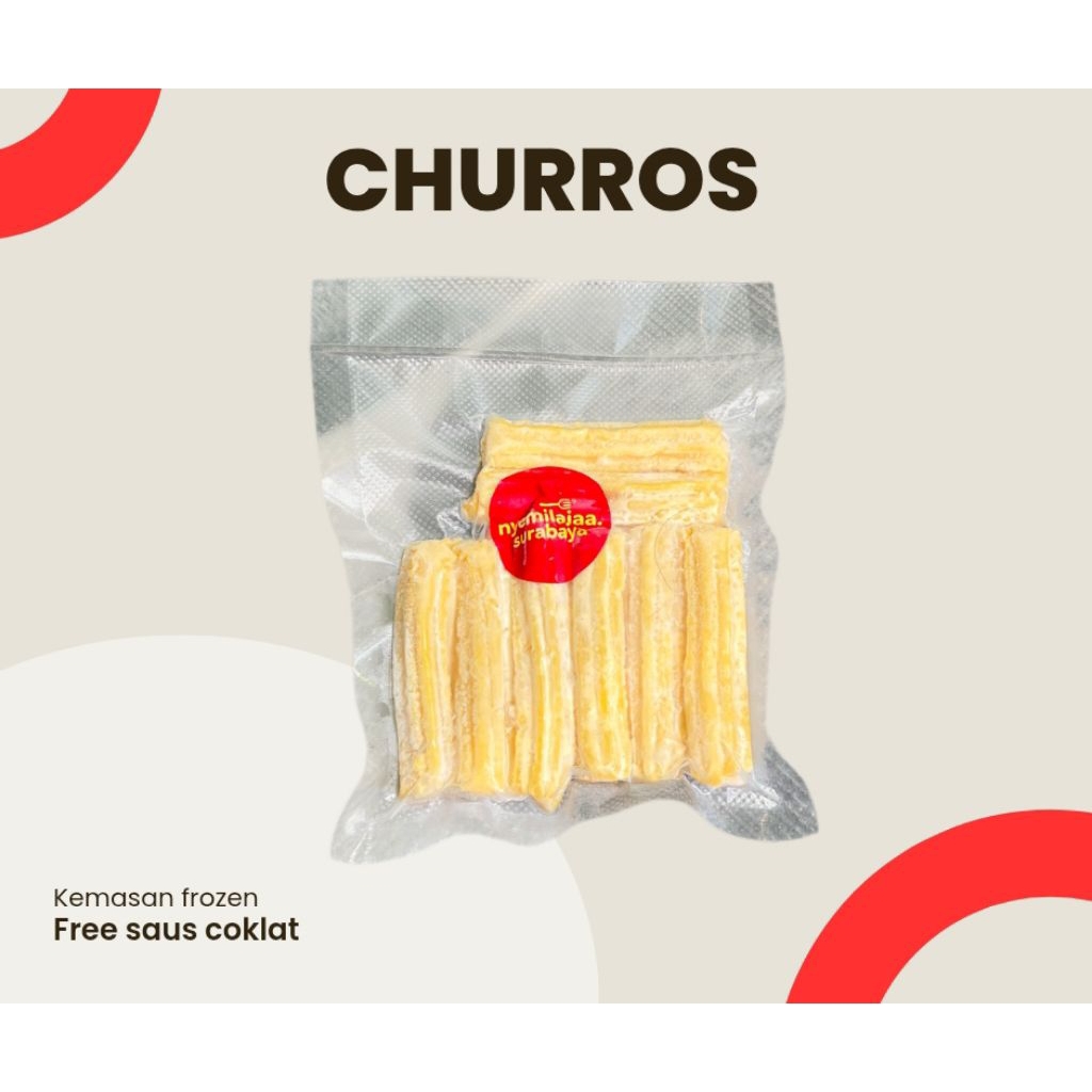 Churros isi 8 pcs saus coklat - churros frozen - churros coklat - churros