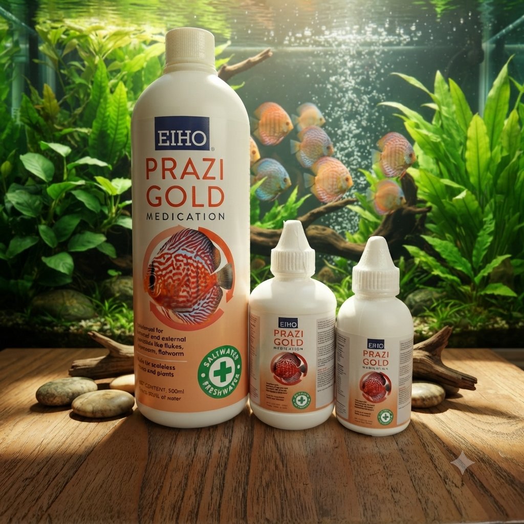 Eiho Prazi Gold 500ml 100ml 50ml External Internal Parasites Obat Ikan