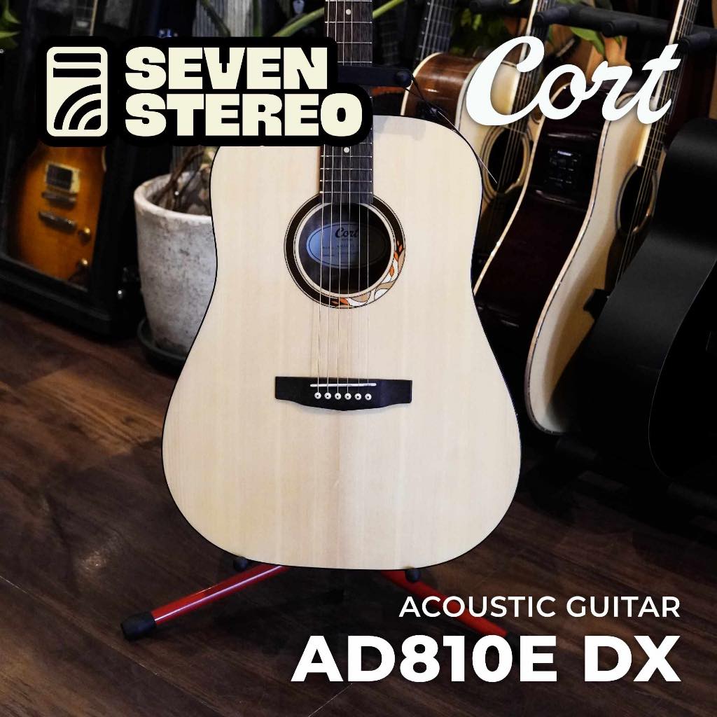 Cort AD810 DX AD810DX Natural Glossy Acoustic Guitar - Gitar Akustik Cort AD810E Deluxe