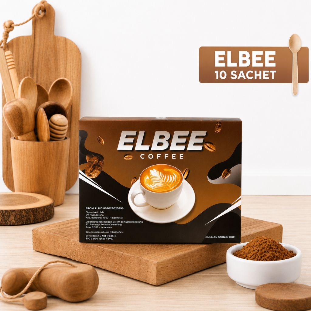 ELBEE Coffee Original Kopi Herbal Premium 10 Sachet 100% Original
