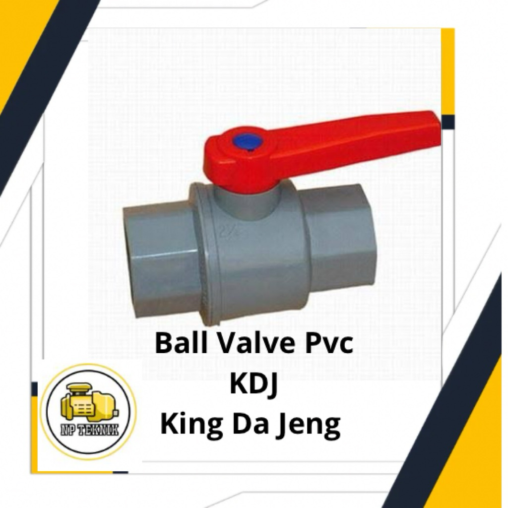 King Da Jeng ex Taiwan Ball Valve / Stop Kran Pvc 4" inch, Ball valve Pvc 4" inch KDJ