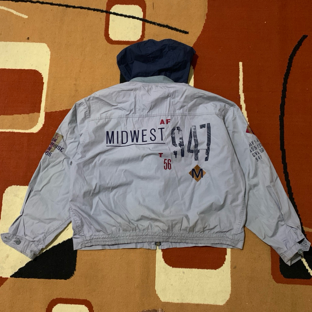 Vintage USN Bomber Flight Jacket by Midwest | Bomber USN | Jacket USN