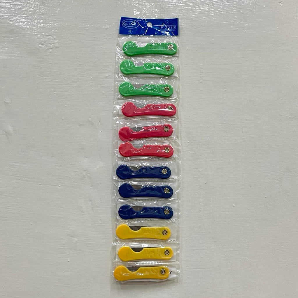 Pisau Lipat Mini Gagang Plastik Warna Pisau Murah Tajam Mini Per Papan