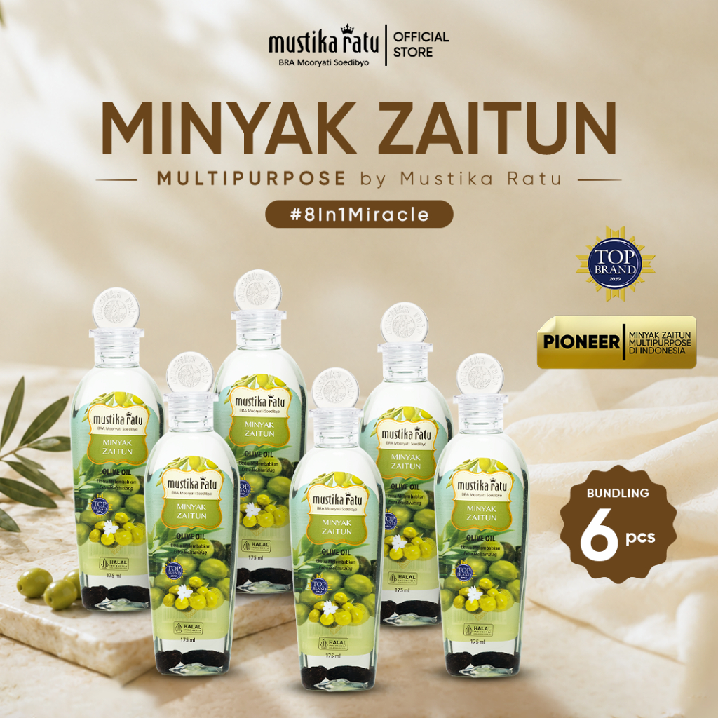 [Creator Exclusive] [BUY 5 GET 6] Mustika Ratu Bundlings Minyak Zaitun 175ml - 6 pcs