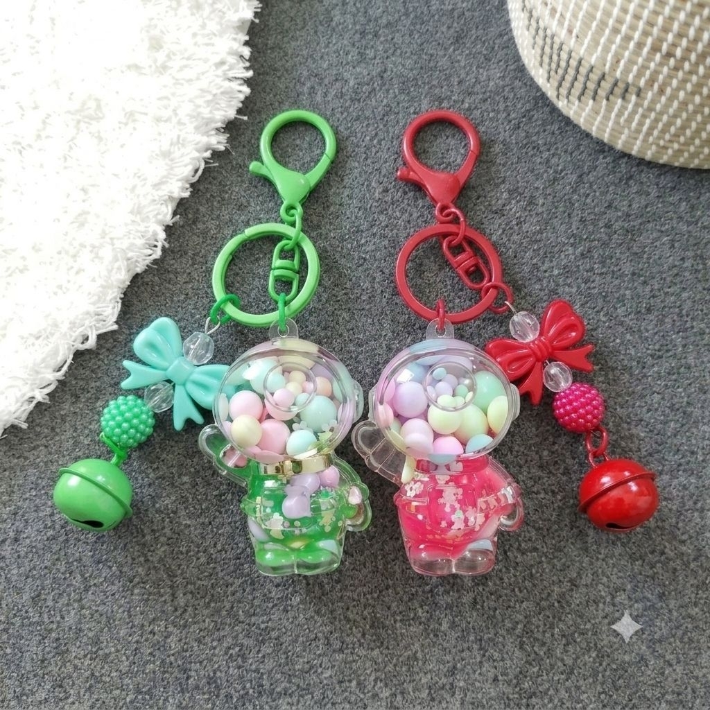 Gantungan Kunci Liquid Karakter Bagcharm Kawai Lucu Gemas