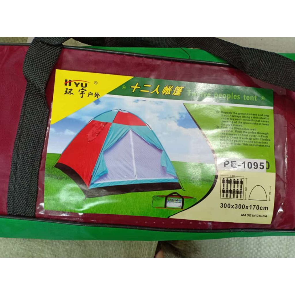 TENDA DOME KAPASITAS 10 ORANG SINGLE LAYER TENDA REGU TENDA KELOMPOK COCOK KEGIATAN PRAMUKA