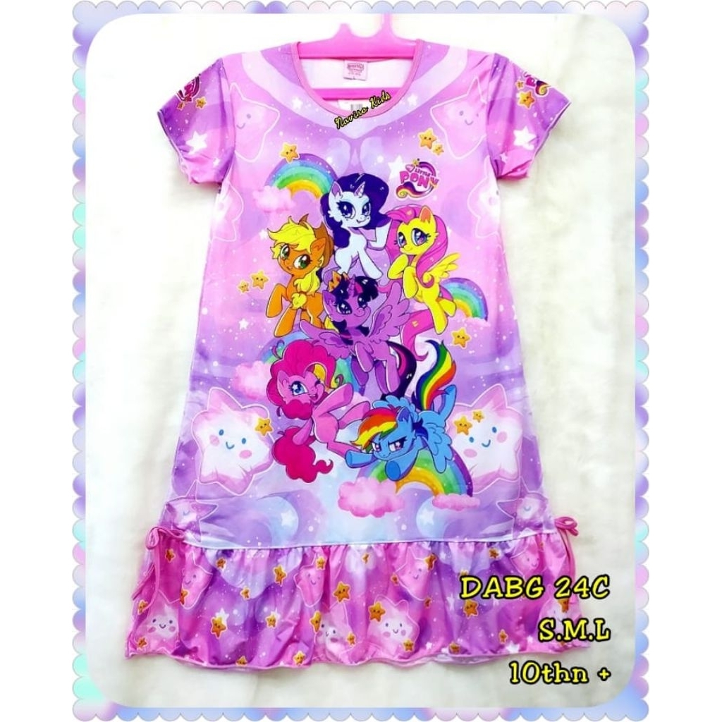 Baju dress anak perempuan little poni jumbo // daster anak perempuan //baju kuda poni // daster jumb