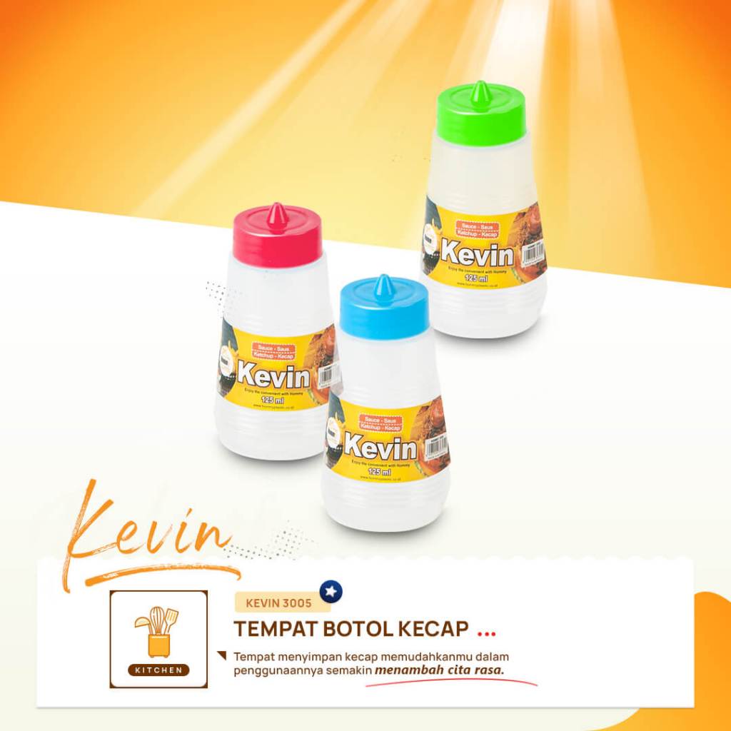 Botol Kecap KEVIN - Botol Saus KEVIN - Botol Saos Kecil  - Mini Sauce Bottle