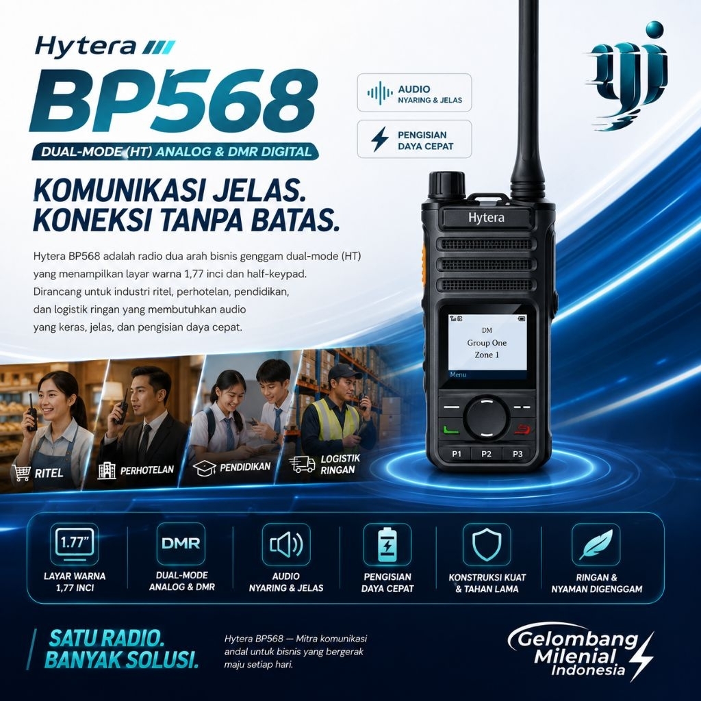 HT HYTERA BP568 SINGLE BAND VHF / UHF / UHF LOW BAND DMR ANALOG