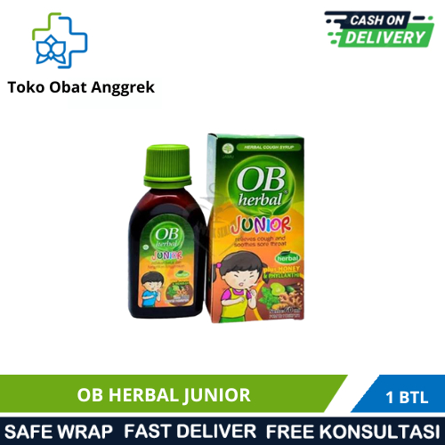 OB HERBAL JUNIOR 60ML/OBAT BATUK ANAK/OBAT BATUK ANAK HERBAL/OBAT BATUK BERDAHAK ANAK