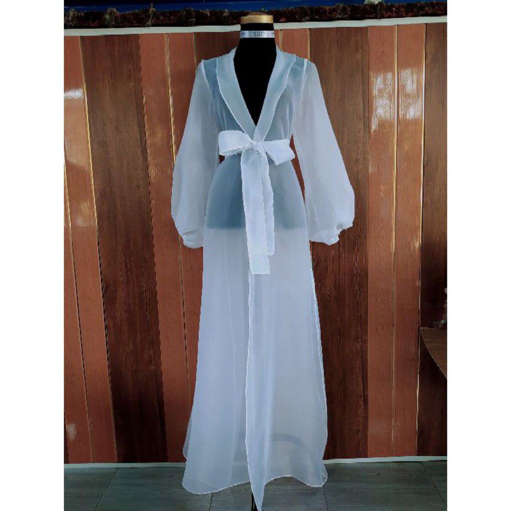 Widi Dress Outwear Outer Organza Outer Hitz Dress Organza Silk Luxury Outer Abaya Robe Wedding