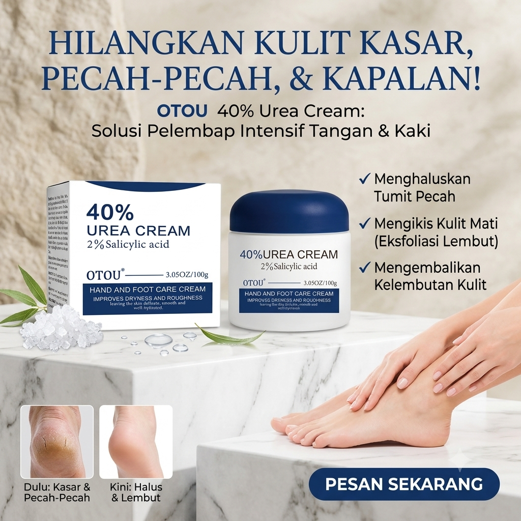 [READY] Krim Tumit Pecah Pecah - Urea Cream 40% Untuk Perawatan Kaki dan Kulit Kering Kasar & Kapala