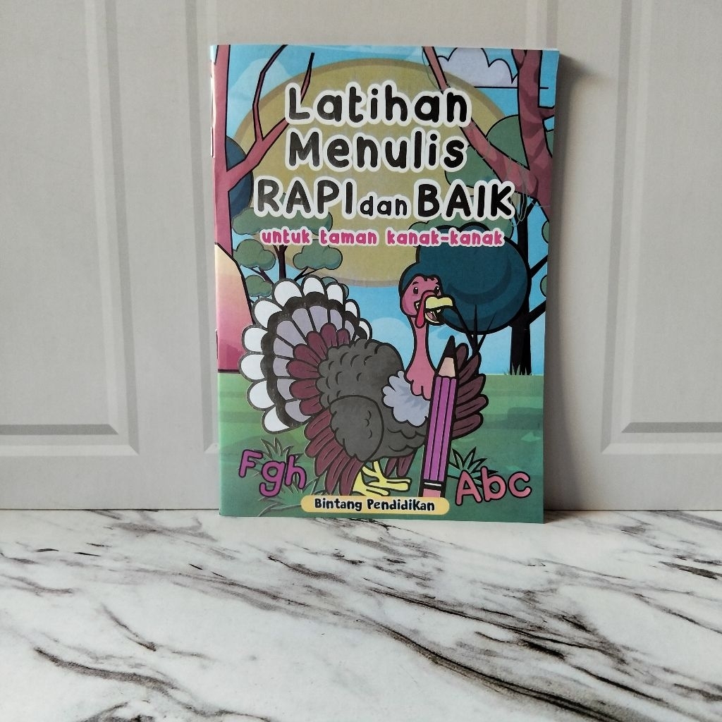 Buku LKS Anak TK Paud SD Latihan Menulis Rapi Dan Baik Gambar Kalkun Bintang Pendidikan Indonesia