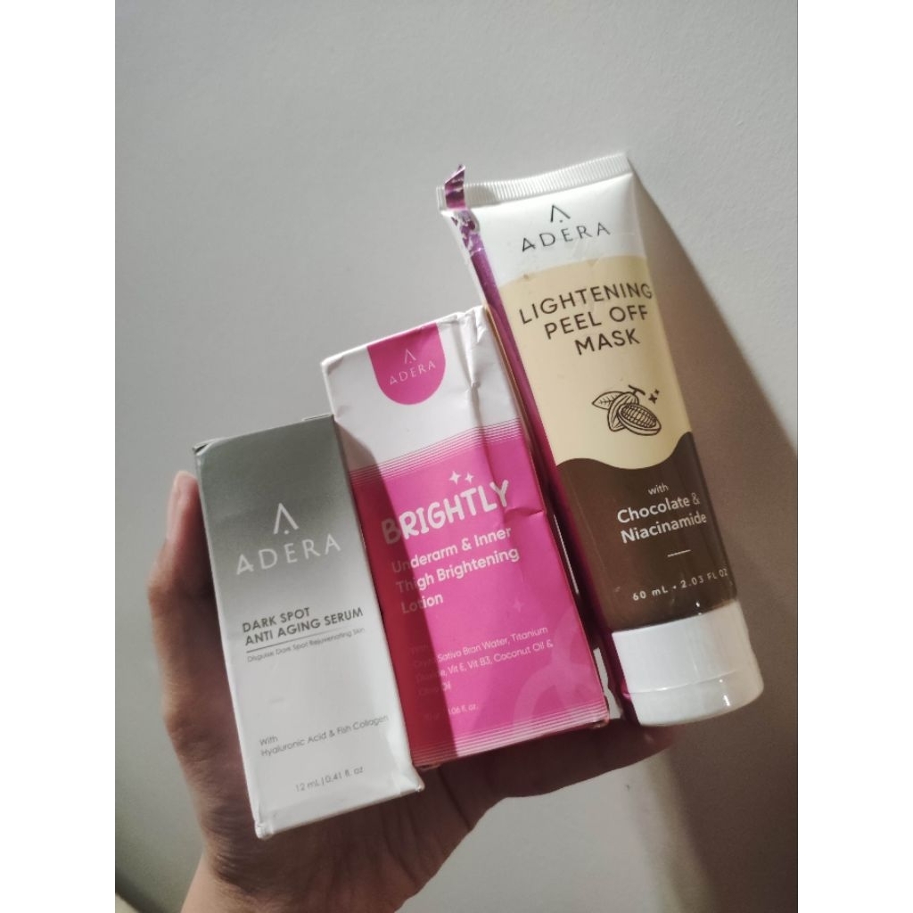 adera series peel off, underarms, serum dark spot