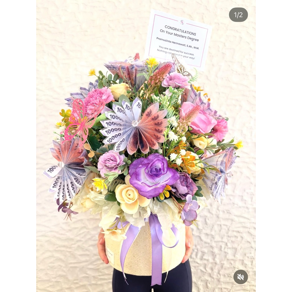 money snack box | flower box uang coklat | money chocolate box | box hadiah uang dan coklat | money 