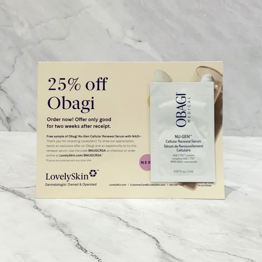Obagi Nu-Gen Cellular Renewal Serum - NAD+ Longevity Serum Sample