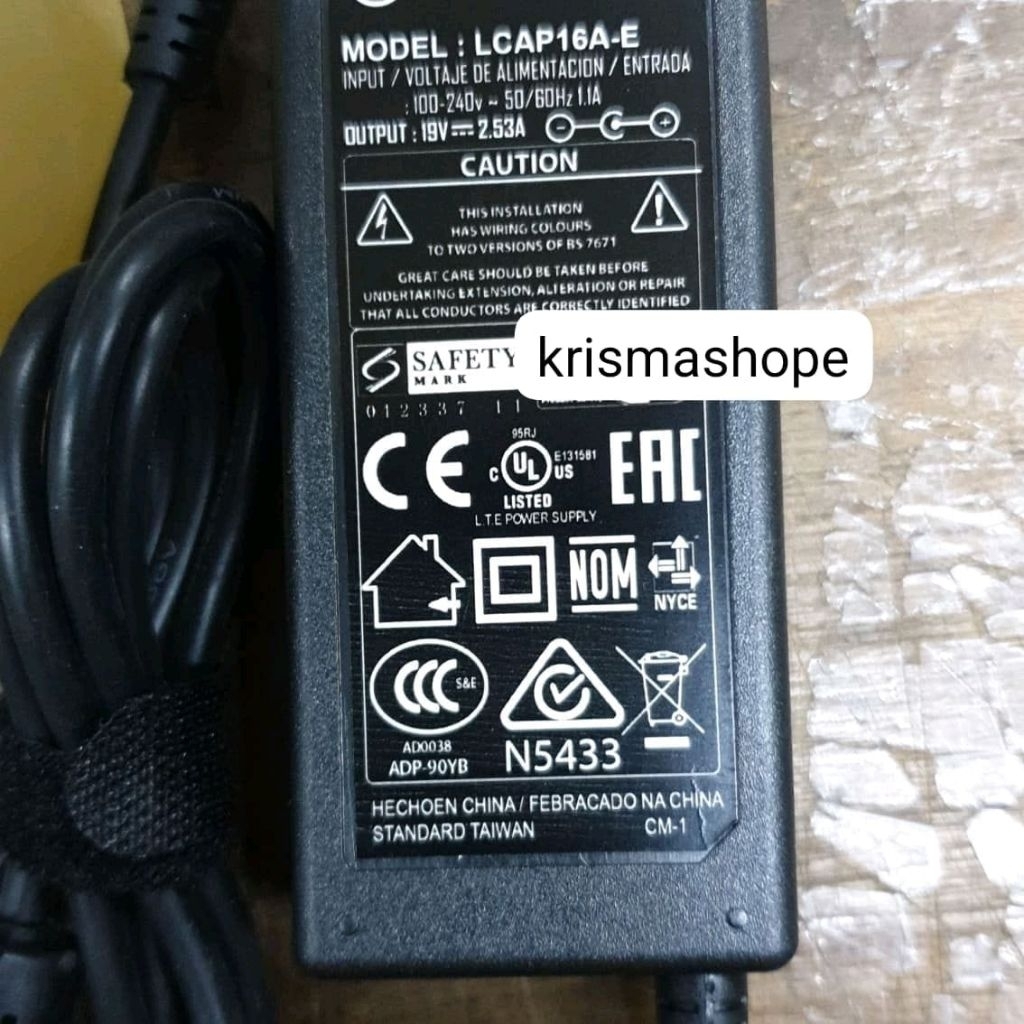Adaptor TV LCD LD Monitor LG 32 Inch-42 19V 2.53A