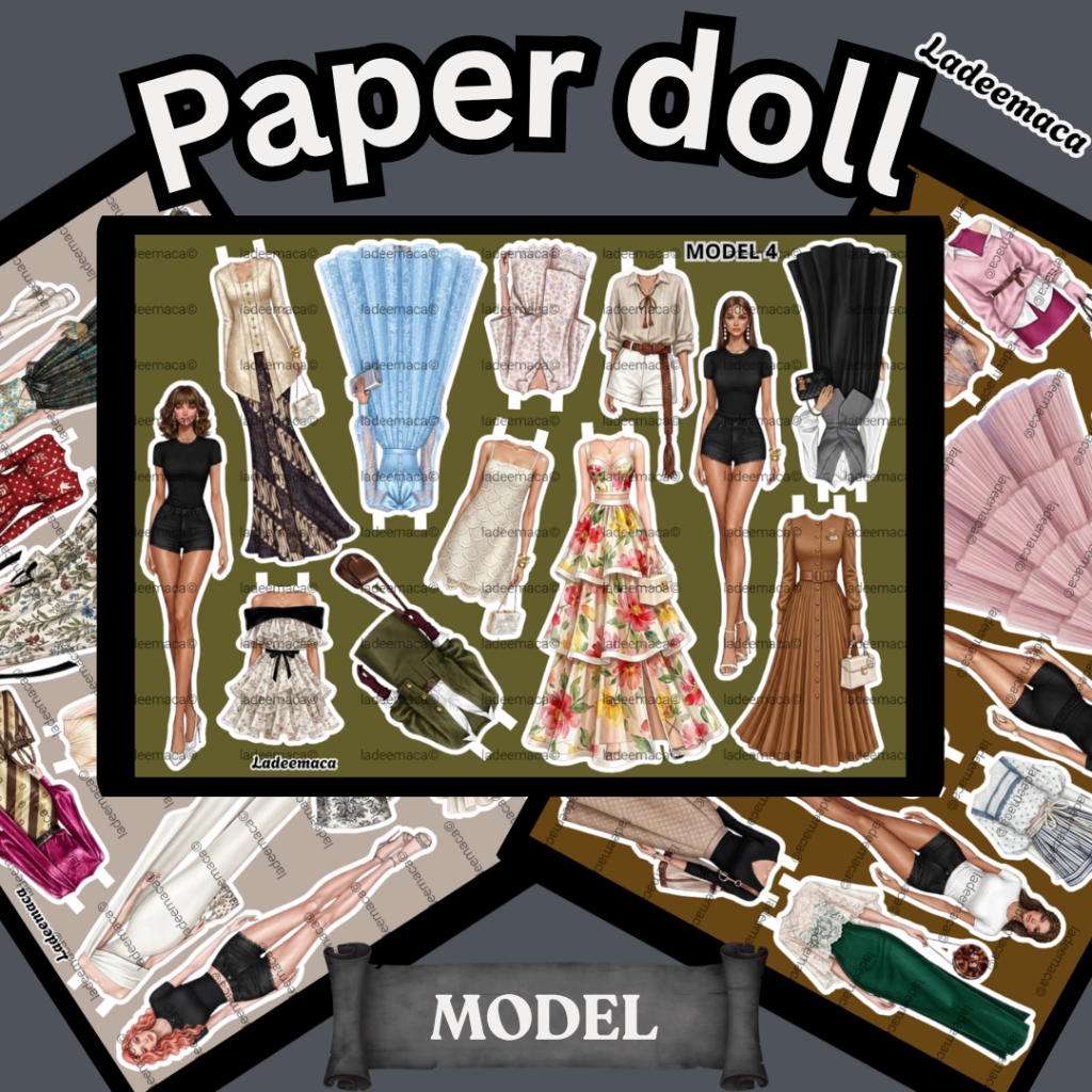Mainan anak Paperdoll / Paper Dolls BP Bongkar pasang boneka dari kertas