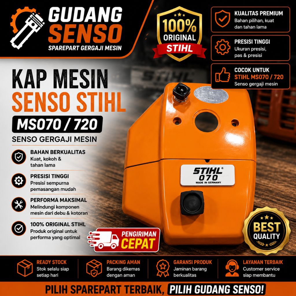 KAP MESIN SENSO STIHL MS 070/720 SENSO GERGAJI MESIN