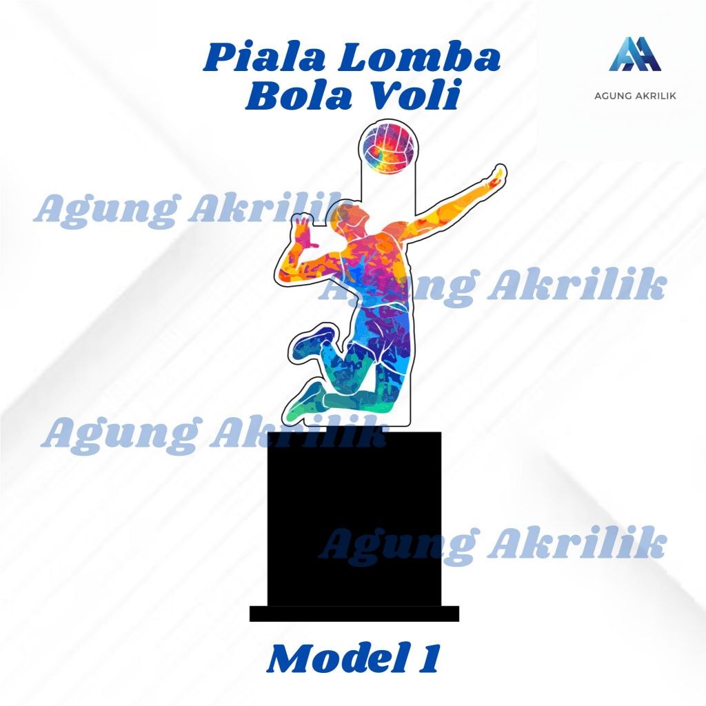 Piala Lomba Turnamen Bola Voli | Trophy Juara Voli Model 1
