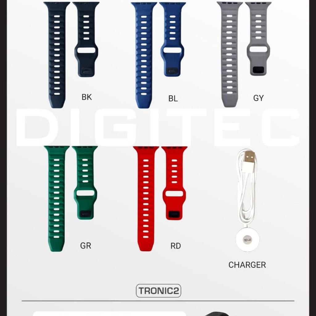 Tali Jam Tangan Smartwatch Digitec Tronic2 Strap Digitec Tronic2 Original Rubber