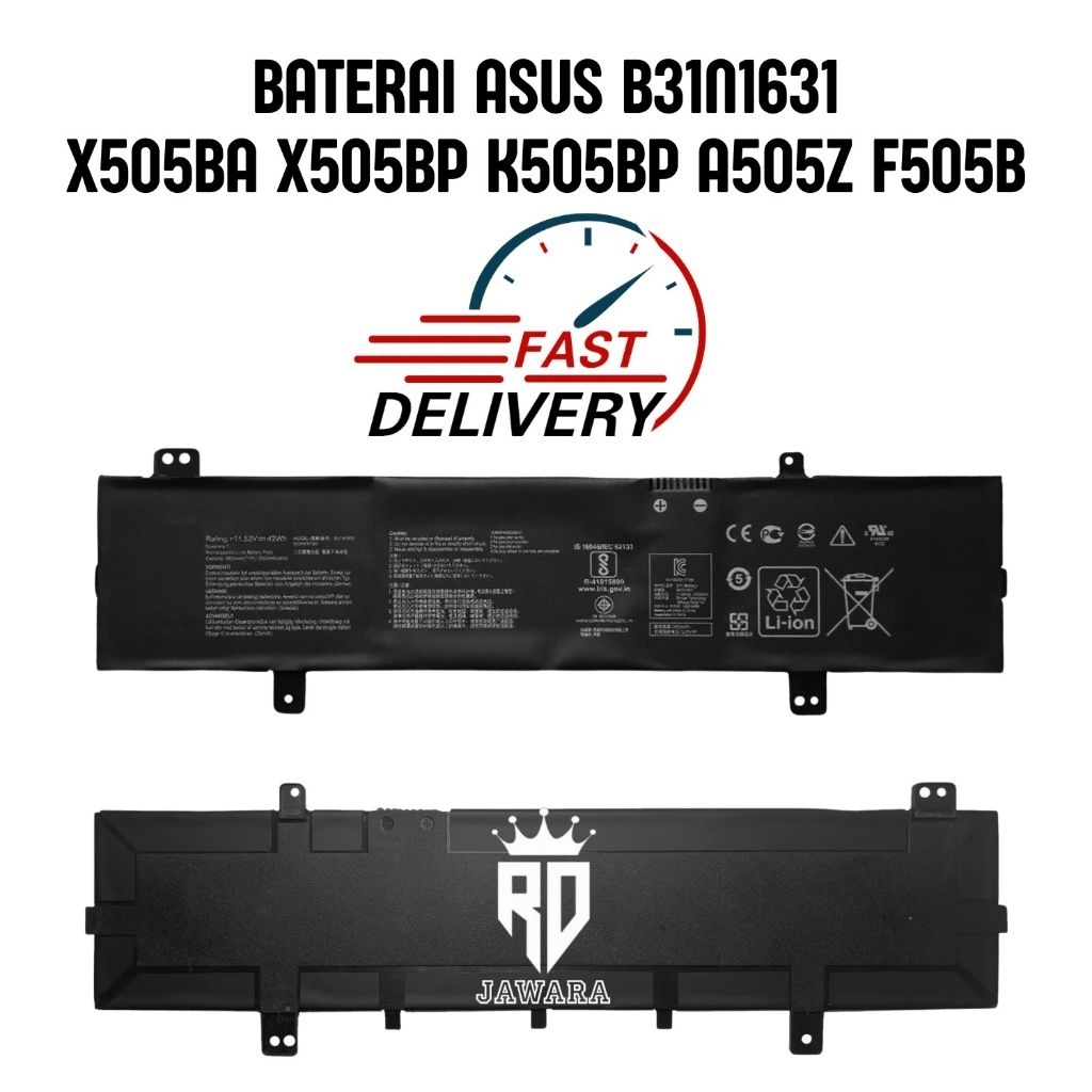 BATERAI ASUS VIVOBOOK X505 X505BA X505BP X505ZA F505 F505ZA F505BA X505ZA B31N1631