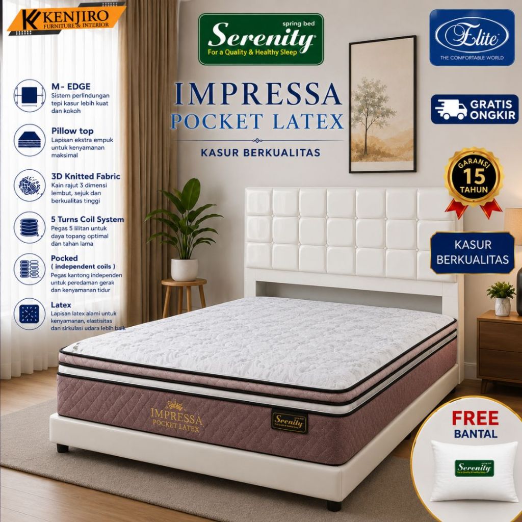 Kasur Springbed Serenity Impressa Pocket Latex