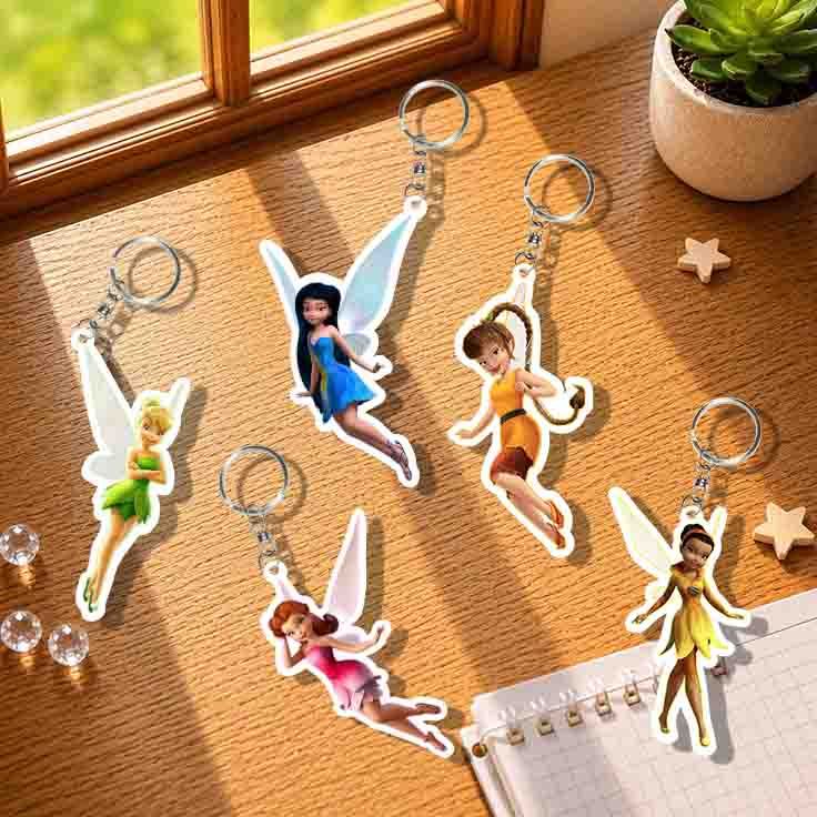Tinkerbell : High-Quality 5cm Acrylic Keychain - Double-Sided Print